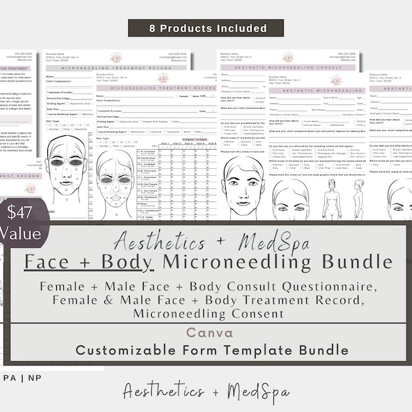 Microneedle Consent Form Template - Etsy