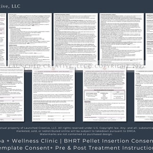 BHRT Testosterone Pellet Estrogen Pellet Consent Form Template Hormone