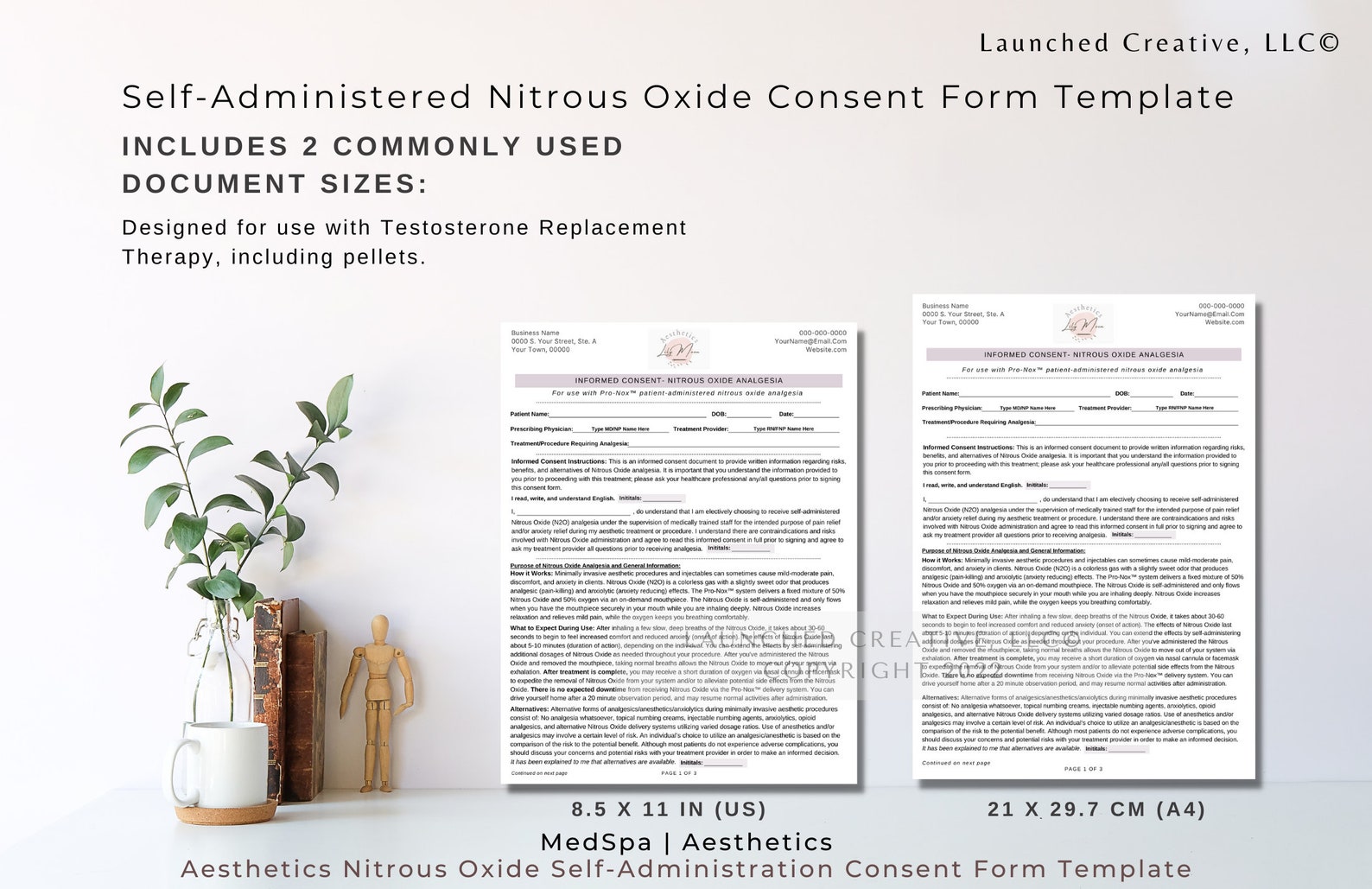 Nitrous Oxide Pronox™ Informed Consent Form Template Aesthetics