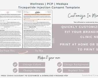 Tirzepatide Weight Loss Injection Consent Form Template | Tirzepatide In-office Consent Form | Compounded Tirzepatide Injection Form | Canva Tirzepatide Weight Loss Injection Consent Form Template | Tirzepatide In-office Consent Form | Compounded Tirzepatide Injection Form | Canva