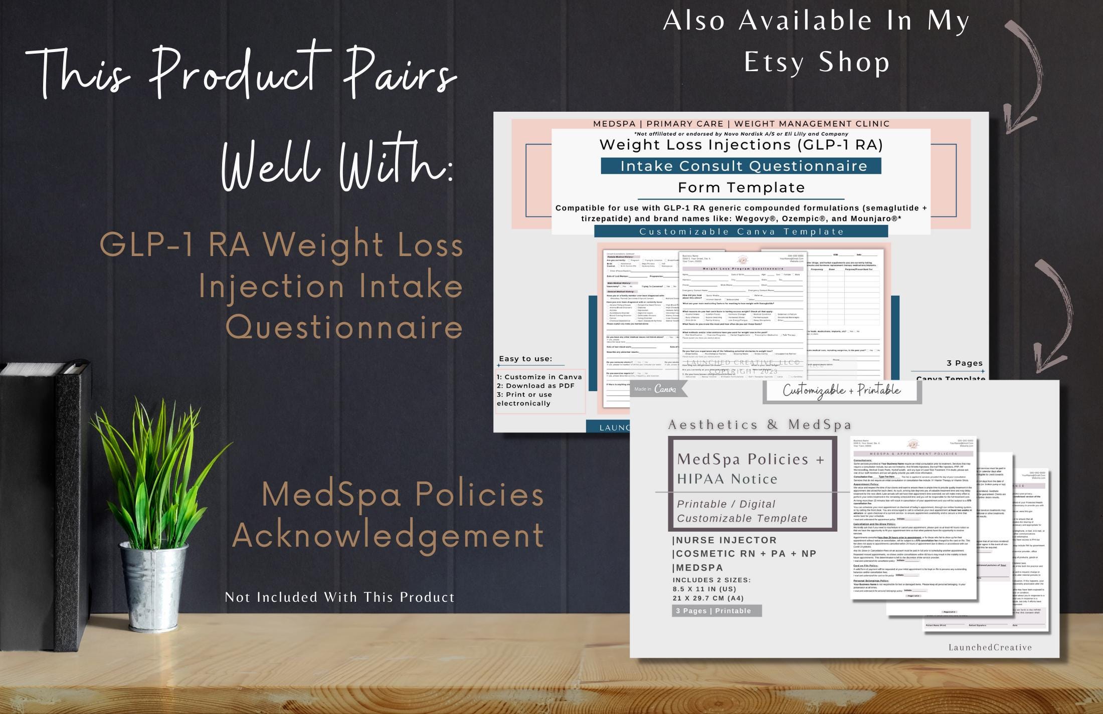 Tirzepatide Weight Loss Injection Consent Form Template | Tirzepatide  In-office Consent Form | Compounded Tirzepatide Injection Form | Canva