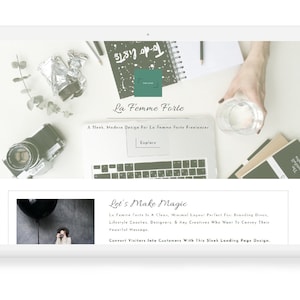 La Femme Feminine Blog One Page Layout (Wordpress Divi Theme Photographer Blogger)