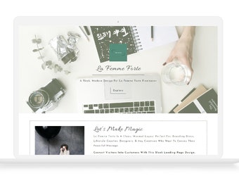 La Femme Feminine Blog One Page Layout (Wordpress Divi Theme Photographer Blogger)