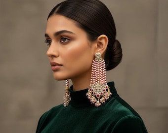 Beaded Statement Earrings