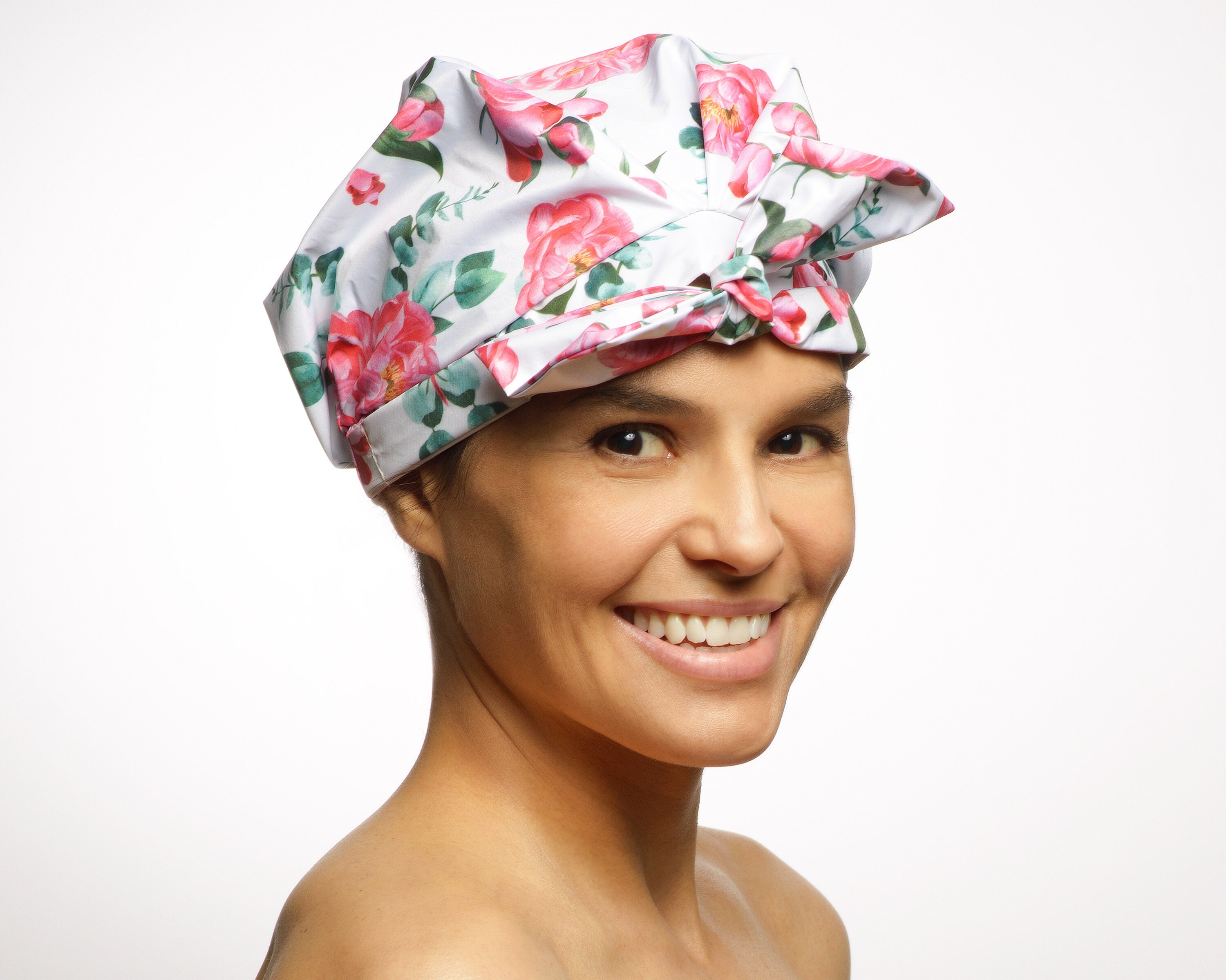 Shower Cap for Women Long Hair. Waterproof Reusable Shower Cap Etsy