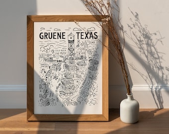 Gruene Texas kleine Landkarte drucken
