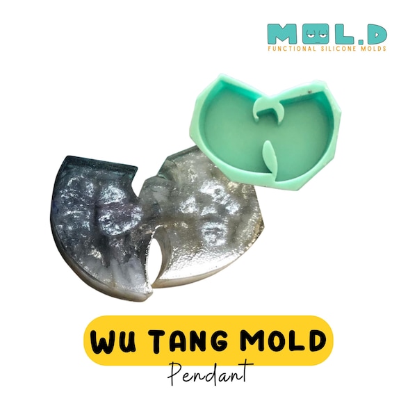 Moule pendentif Wu tang, pendentif hip hop, moule en silicone en résine époxy, moule porte-clé, moule pendentif en silicone, moule pour collier