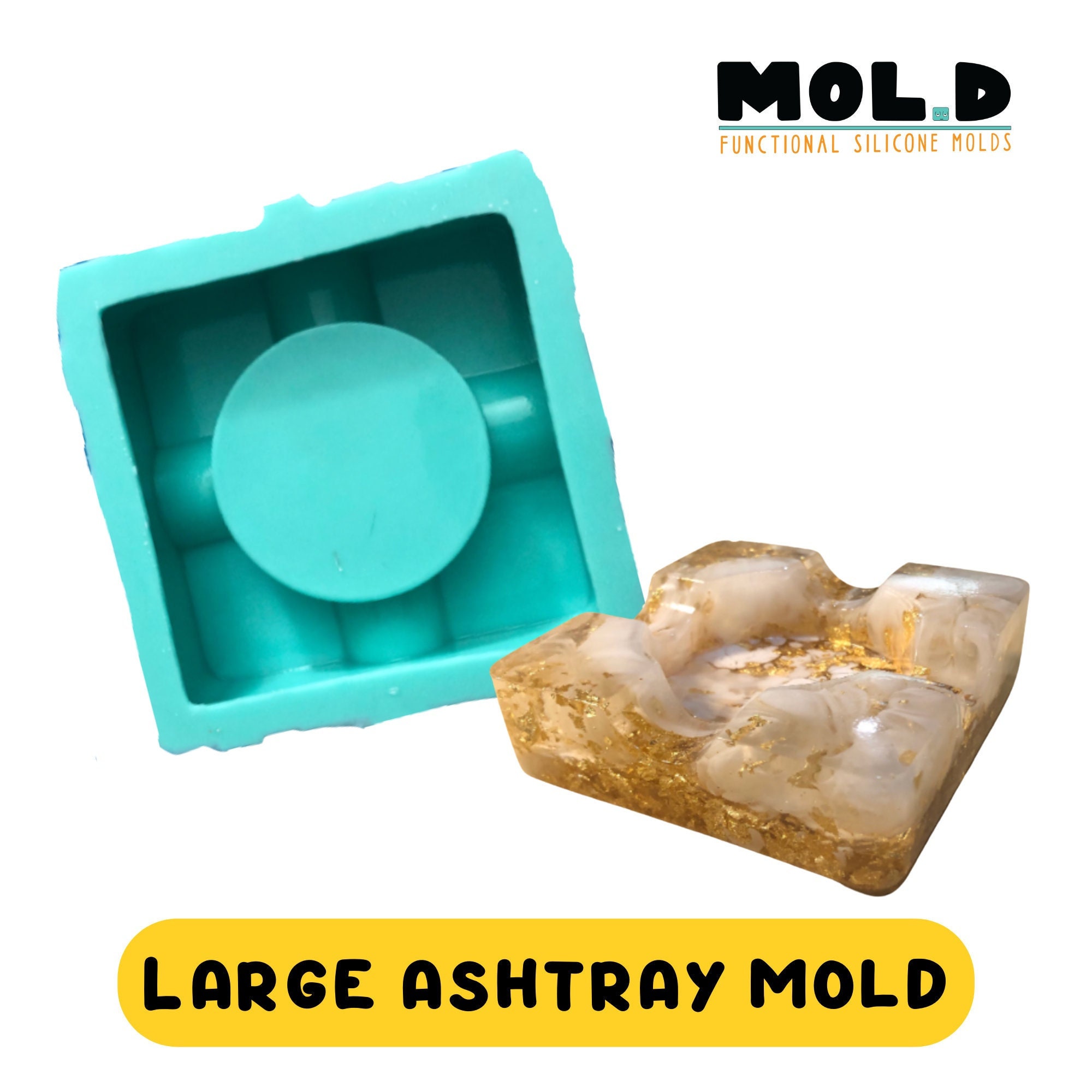VILLCASE Epoxy Resin Ashtray Ash Tray Silicone Mold Resin Molds for Resin  DIY Epoxy Mold Resin DIY Mold Casting Mold DIY Art Mold DIY Making Supply
