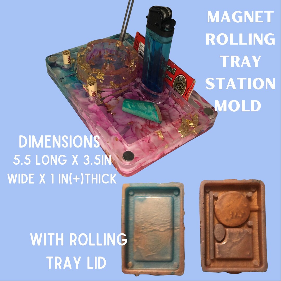 Rolling Tray Station Resin Mold SMALL Etsy