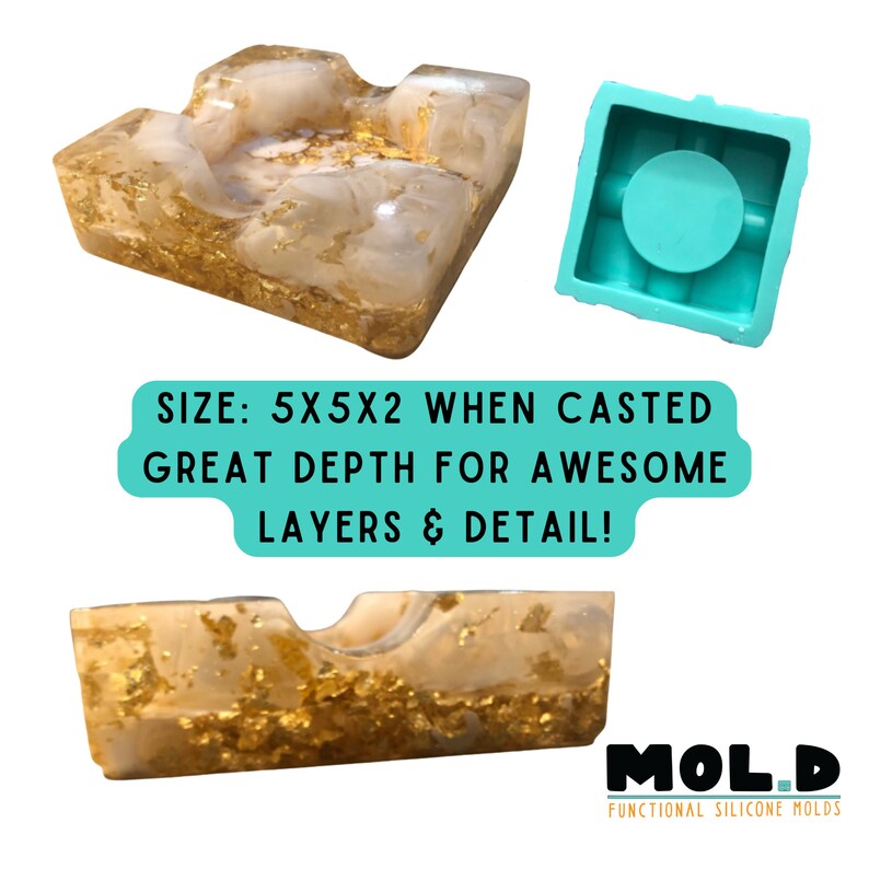 Topshelf Cigar Ashtray Mold Silicone Resin Mold Ashtray Etsy
