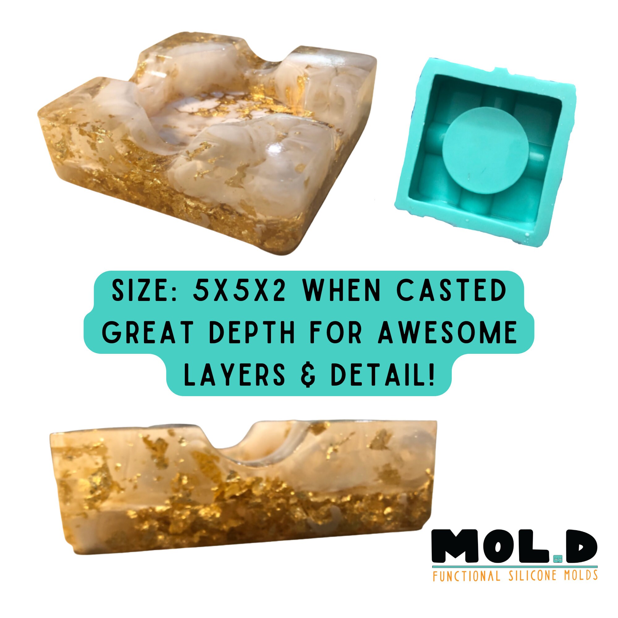 Topshelf Cigar Ashtray Mold Silicone Resin Mold Ashtray Etsy