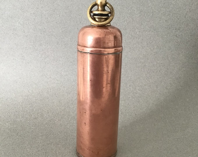Antique Copper Hot Water/ Bed Warmer Bottle Brass Screw Cap Etsy