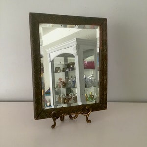 Antique Victorian Beveled Wall Hanging Mirror Gesso Frame. Sold as is