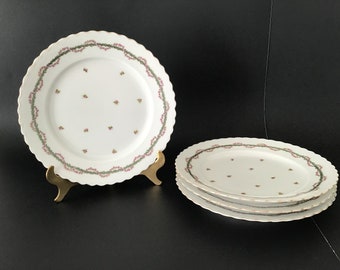 Antique O&E.G Royal Austria Marked Dinner Plates Set de 4 (1898-1918)