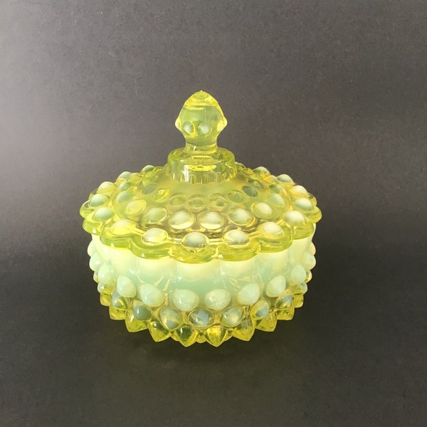 Yellow Vaseline Glass Etsy