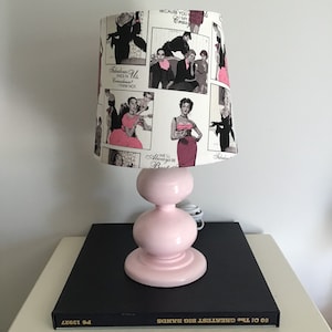 Modern Pink Retro Ladies Table Lamp