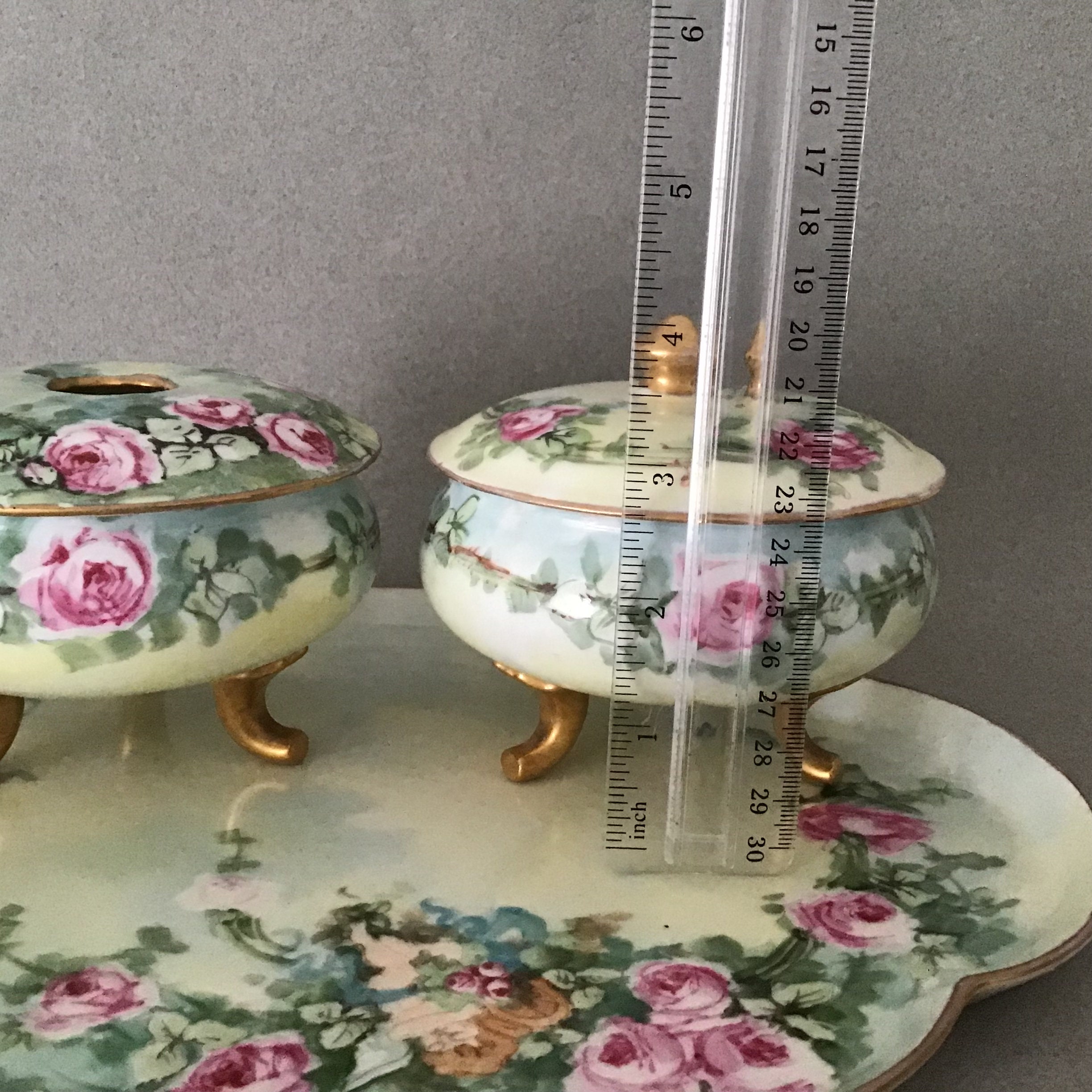Antique Porcelain Boudoir Vanity Set 3pcs With Limoges and Etsy