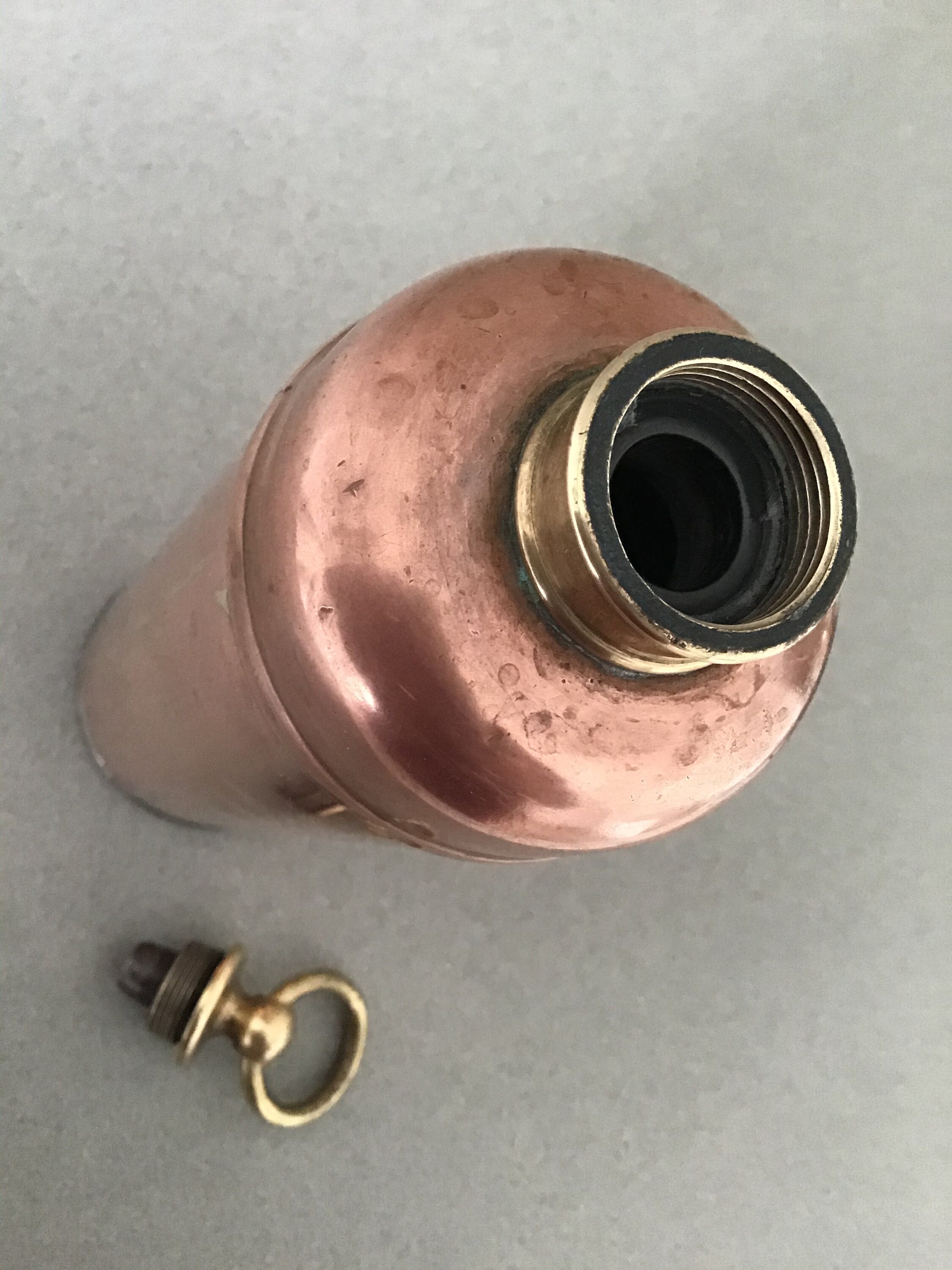 Antique Copper Hot Water/ Bed Warmer Bottle Brass Screw Cap Etsy UK