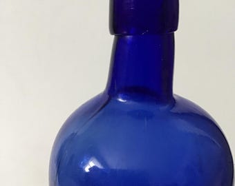 ヴィンテージ ノブラー コバルトブルー ガラス リキュールボトル – 11