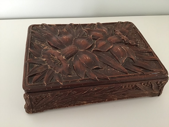 Vintage Syroco Wood Barricini Candies Box - Etsy