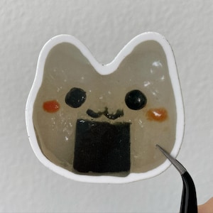 Cat Onigiri Vinyl Sticker - Bento Buddies Nori the Cat