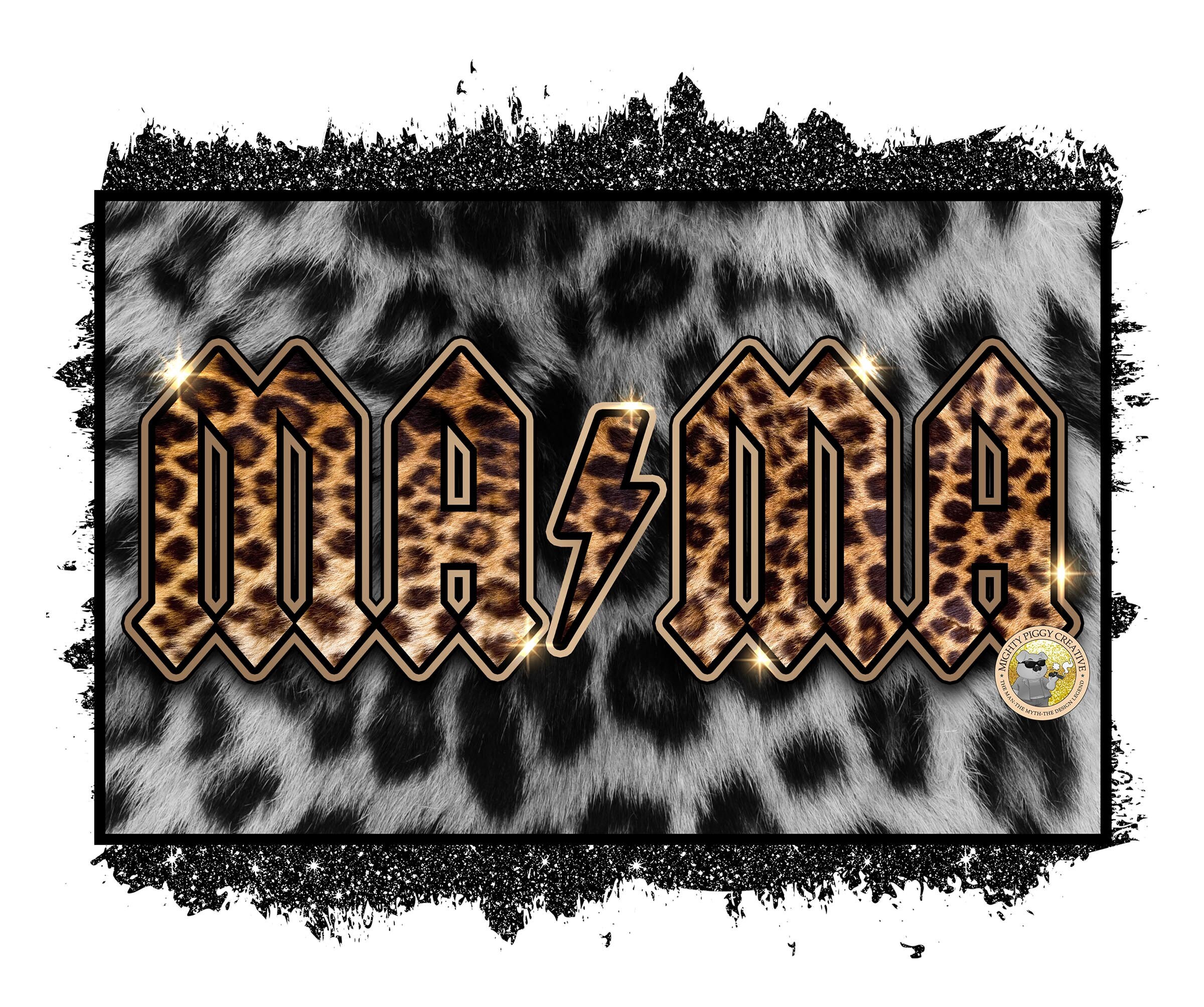 Mama / ACDC / PNG / Sublimación / Descarga Digital / Leopard | Etsy