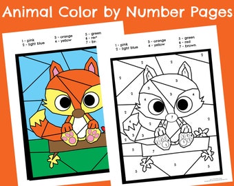 Printable Color by Number for Kids, art activities for kids, color by code, owl coloring page, pre k worksheet, homeschool printables