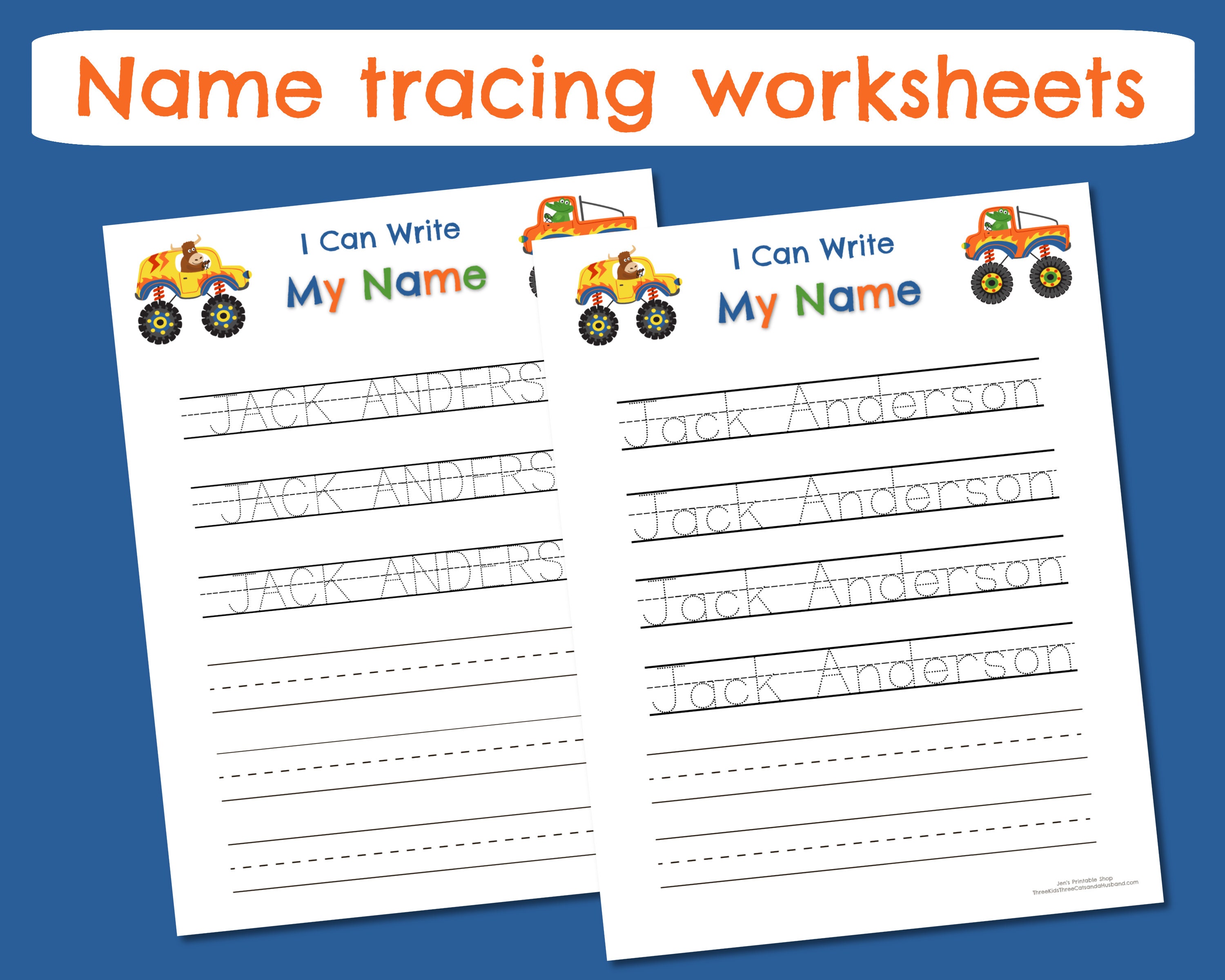 Learn to write name editable name tracing for kids alphabet - etsy