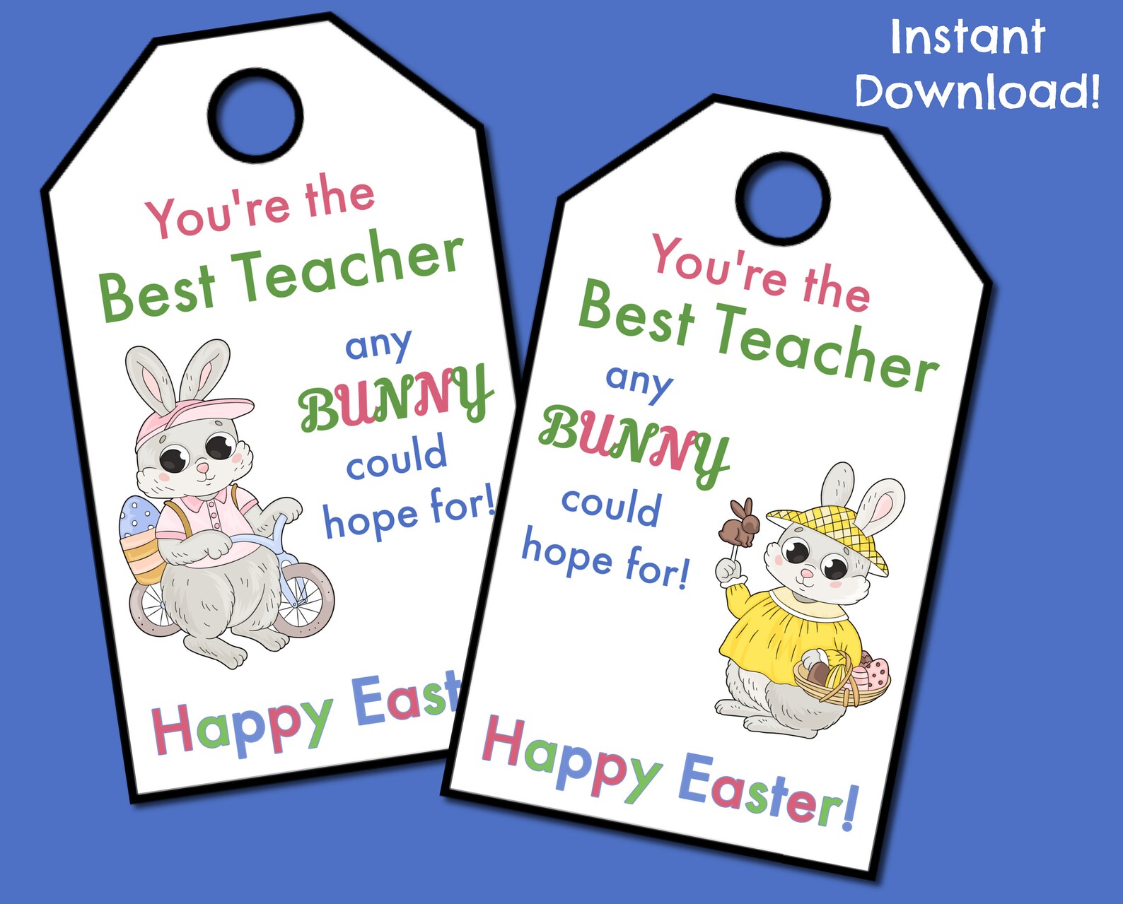 Printable Easter Gift Tags for Teachers Easter Treat Tags Etsy UK