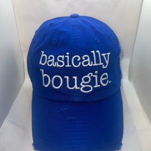 Blue Distressed Hat Women Baseball Vintage Cap Sigma Gamma Rho Crossing Gift College Sorority Girl Fashion Casual Gym Brunch Probate