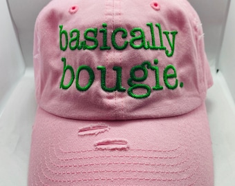 AKA Pink Sorority Hat Baseball Bougie College Casual Gym Vacation Dad Cap Women Green Vacation Crossing Girl Gift Brunch Adjustable Strap