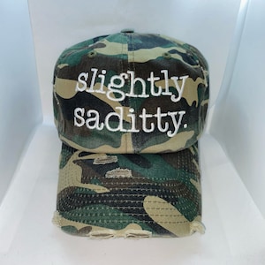 Distressed Camo Baseball Cap Bougie Embroidered Boho Hat Women Casual Gym Vacation Accessory Green Girls Cute Birthday Gift Brunch Date Fun