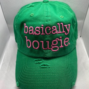 AKA Green Sorority Hat Baseball Bougie College Crossing Girl Gift Casual Gym Women Cap Pink Brunch Fashion Summer Accessory Vacation Probate