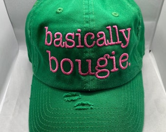 AKA Green Sorority Hat Baseball Bougie College Crossing HBCU Gift Casual Gym Women Cap Pink Brunch Fashion Summer Accessory Vacation Probate