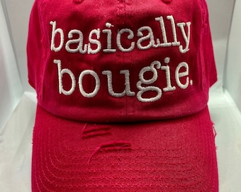 Delta Sigma Theta Red Vintage Hat College Sorority Cap White Bougie Baseball Women Trendy Embroidered  Casual Vacation Ethnic Fun HBCU Gift