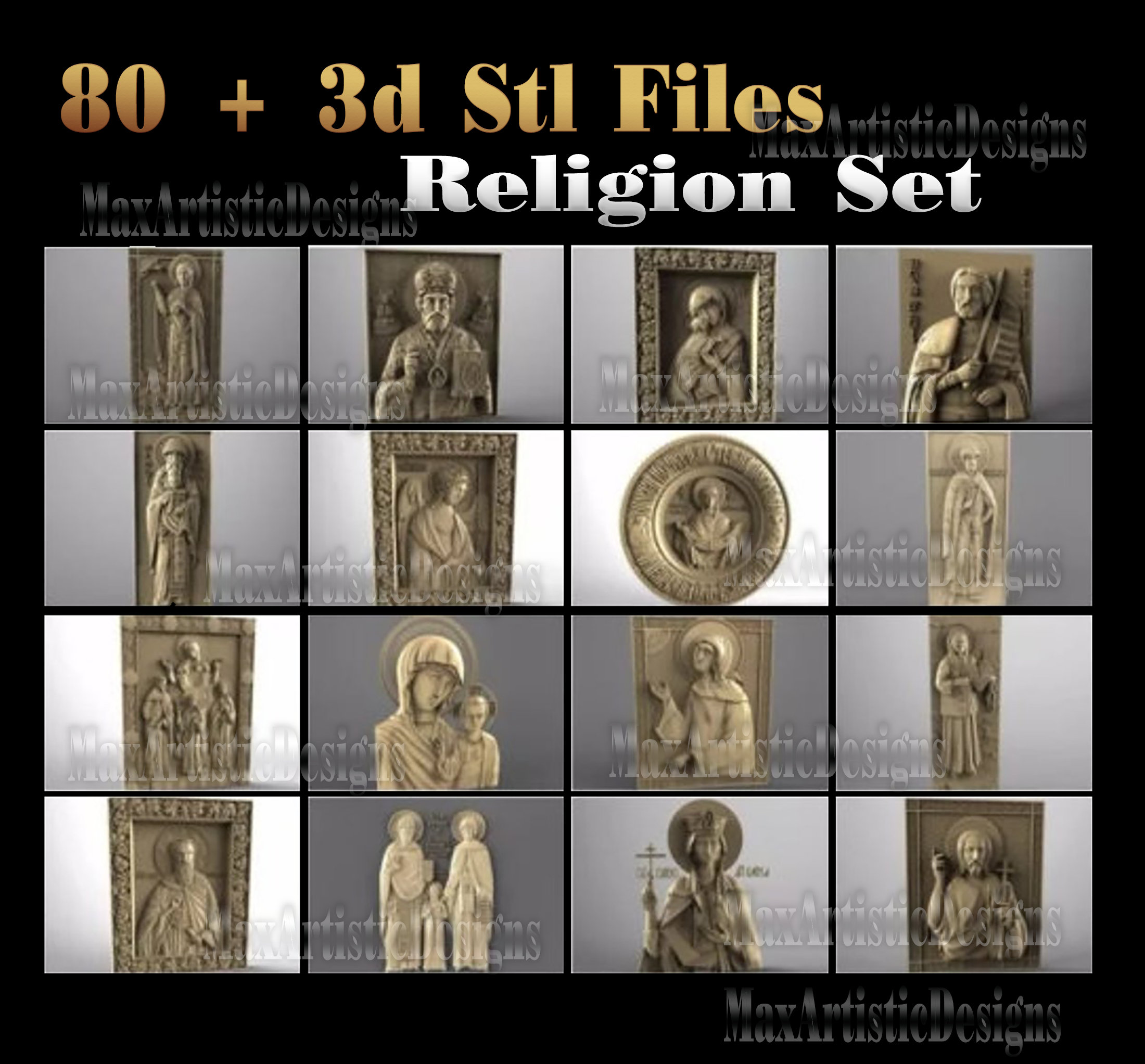 Buy 80 Religion 3d Stl Files for Engraving Cnc Router Vectric Online in  India - Etsy
