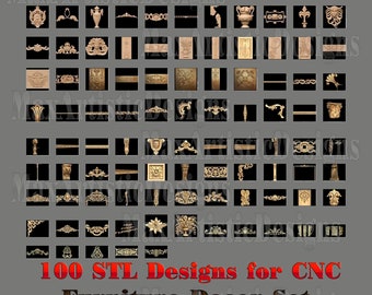 100 3d stl models decor set for cnc relief artcam 3d printer aspire -Download