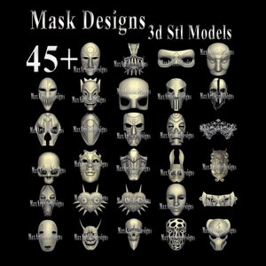 45+ 3d stl Mask models STL relief for CNC Router Machines - Download