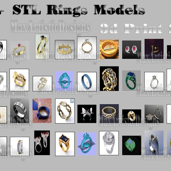 420 + 3d stl jewelry Ring models for 3d printer machines - Download