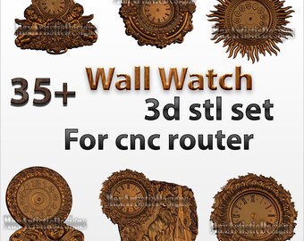 35+ Wall Clock 3d STL Models for CNC Router Medieval style - Download