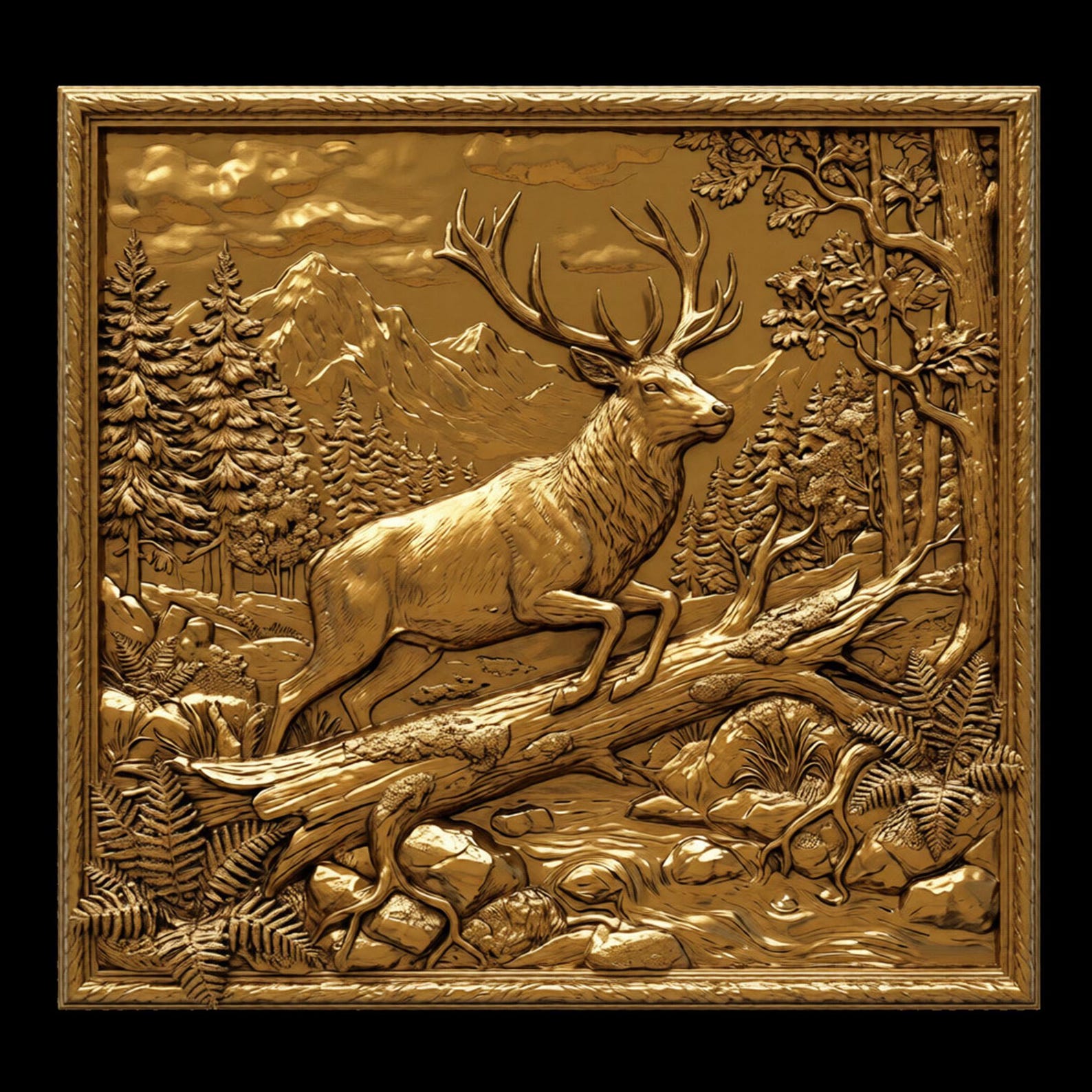 11+ Wild Deer 3d Stl Relief Models for Cnc Router Woodworking Carving ...