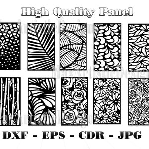 10 Platten dekorative dxf cdr cnc Vektoren für Plasma Laser Fräser Schneidemaschine-Download