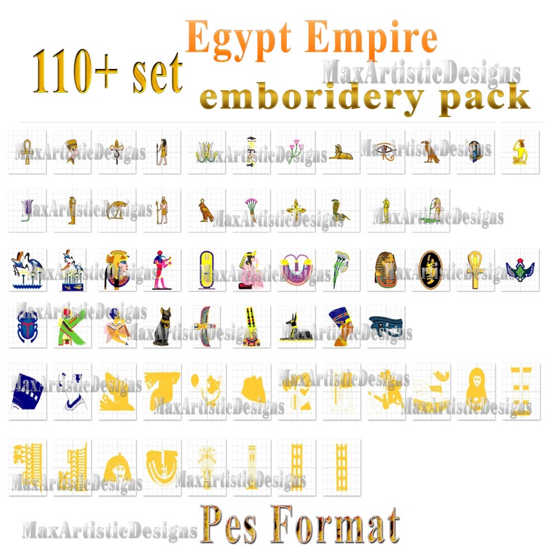 Machine Embroidery Designs 110 Egypt Empire Embroidery Etsy