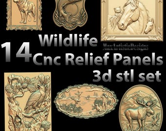 13+ Stl Wildlife CNC relief Panels for cnc routers 3d printers - Download