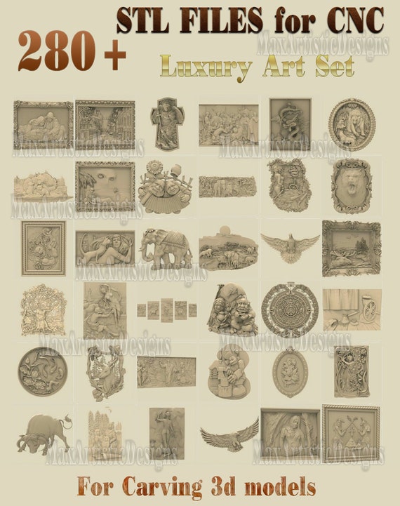 270+ Luxury Decorative 3d STL reliefs Set for CNC Router 3D printer - Download