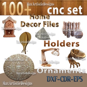 100+ home utensils ornaments holders cnc cut vectors dxf cdr 3d files cnc router -Download