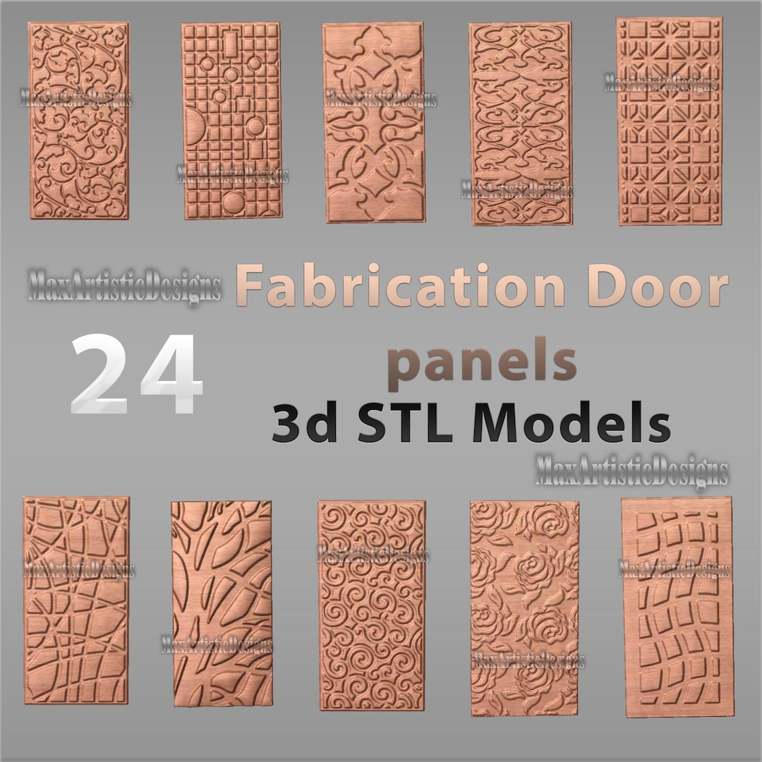 24 Fabrication Door Panels 3d Stl Models Set for Cnc Router Machines ...