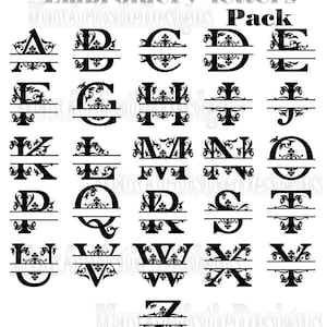 25 + vectores dxf letras de monograma divididas para corte láser de plasma vectores cnc dxf-cdr-ai formatos -Descargar