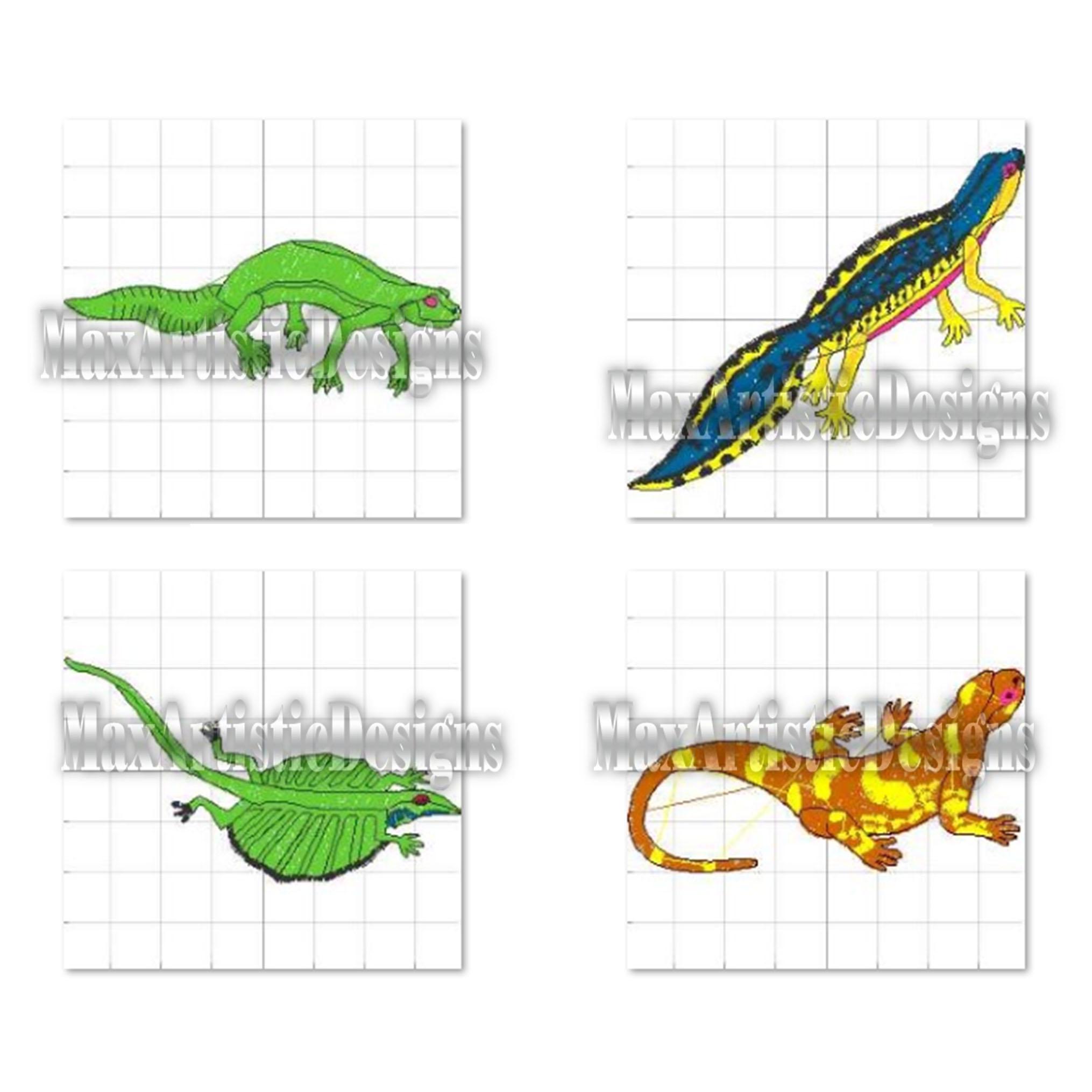 40+ Reptiles Embroidery Designs - Pes Embroidery Patterns - Download - Etsy