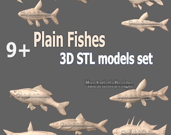 9+ Plain Fish 3d stl bas relief models for cnc router 3d printers - Download